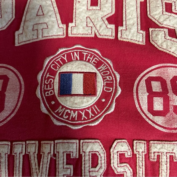 Paris University Women's Red Hoodie - Picture 4 of 16